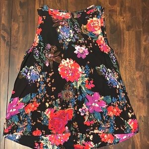 Floral blouse tank top